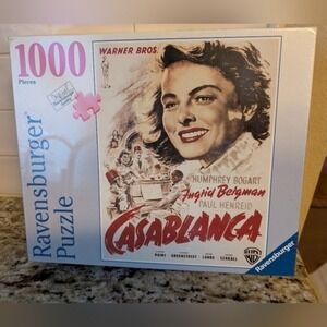 Casablanca Movie Bergman Bogart Puzzle Poster Classic 1000pc Ravensburger NEW